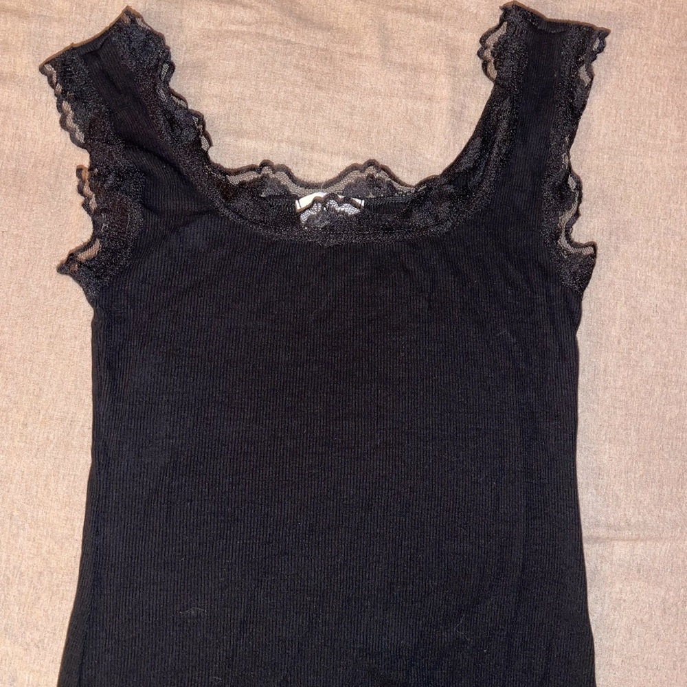 Black Ruffled Top